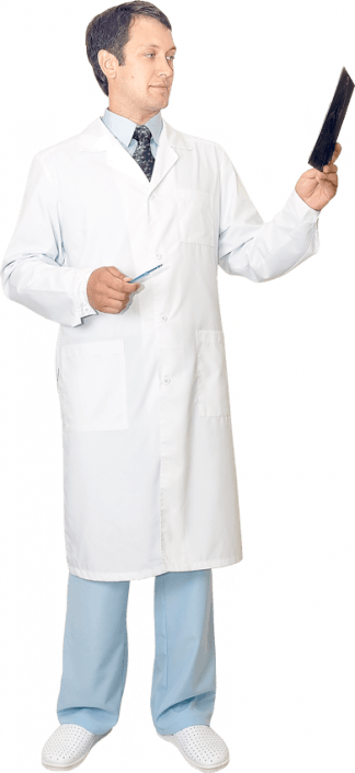 Халат КЛАССИК, белый, мужской